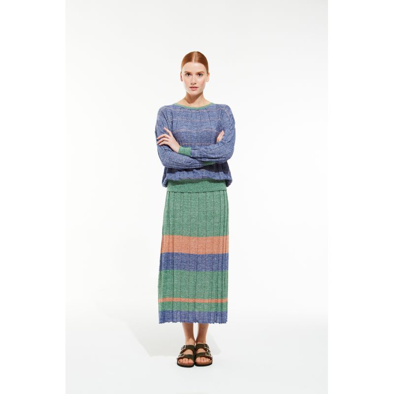 Jupe Lisa Jaspe Tan Bleu