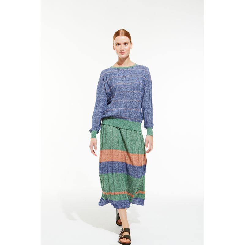 Jupe Lisa Jaspe Tan Bleu