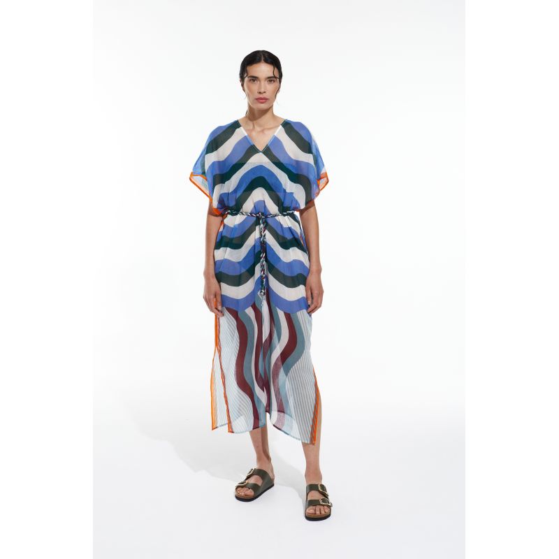 Blue Brown Hydra Gamma Dress