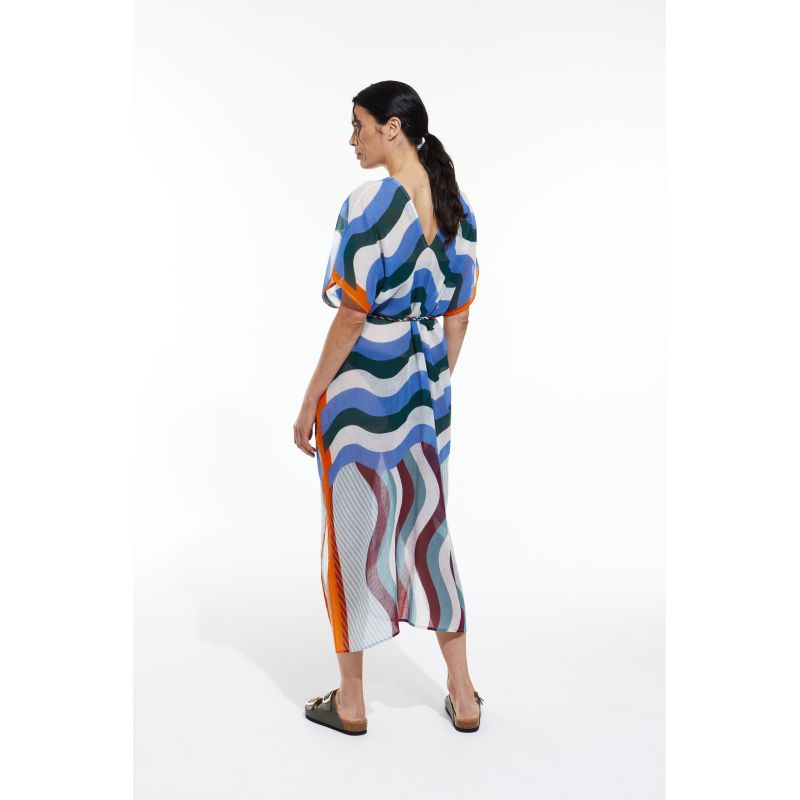 Blue Brown Hydra Gamma Dress