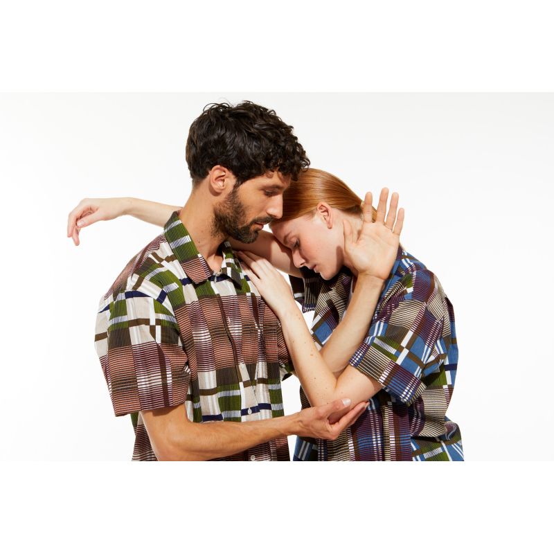 Blue Grey Delhi Orage Shirt Blue Grey Delhi Orage Shirt