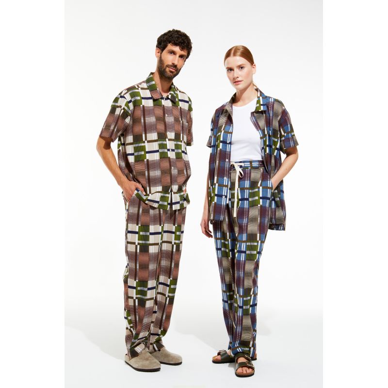 Pantalon Bombay Orage Bleu Gris Pantalon Bombay Orage Bleu Gris