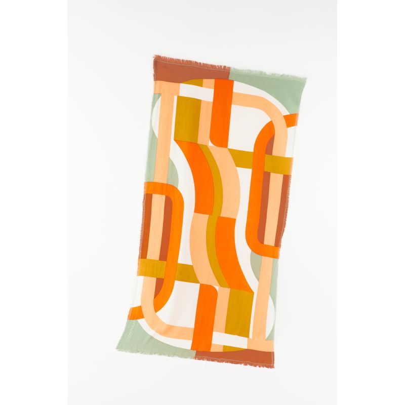 Orange Supersonic Beach Towel