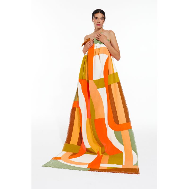 Orange Supersonic Beach Towel