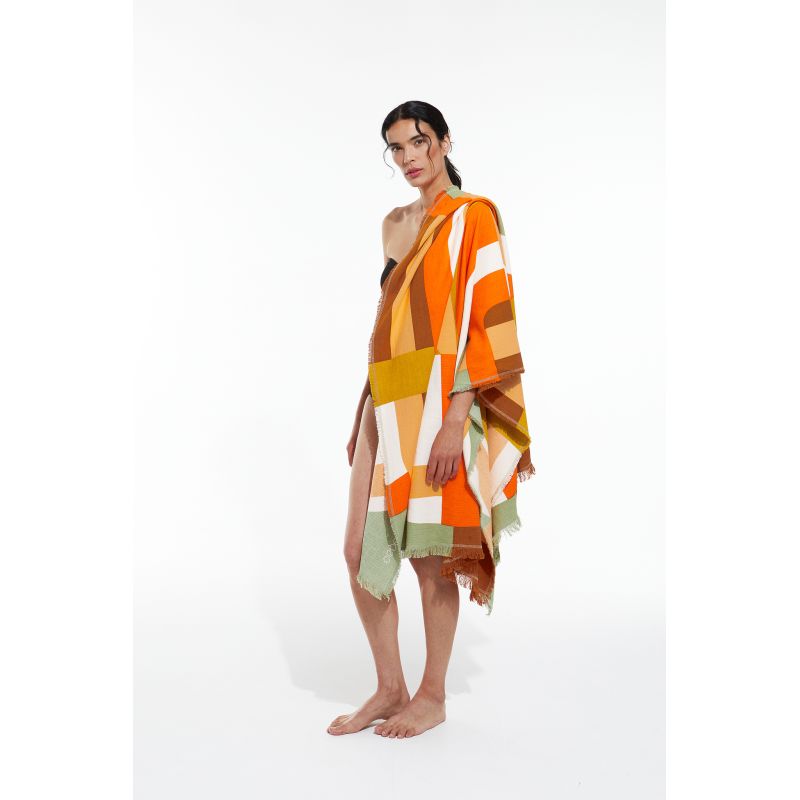 Orange Supersonic Beach Towel