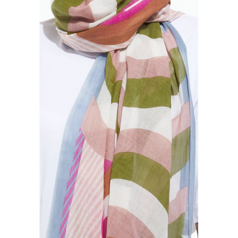 Pink Khaki Gamma Scarf