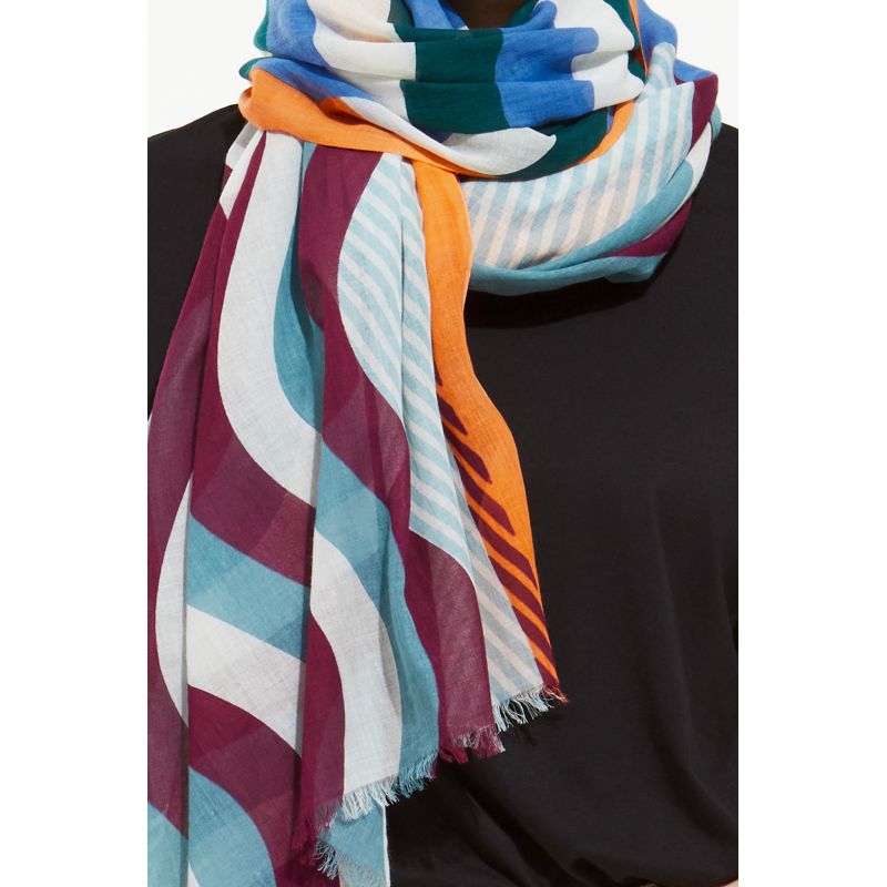 Blue Brown Gamma Scarf