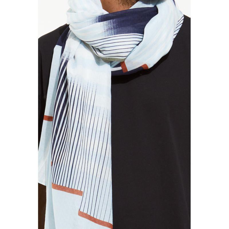 Navy Soleil Levant Scarf