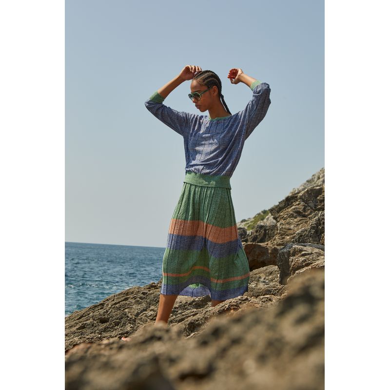 Top Victoria Jaspe Tan Bleu