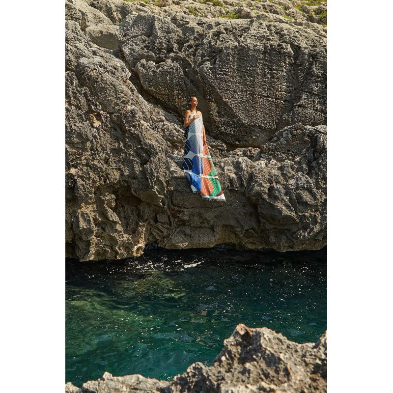 Blue Cinetique Beach Towel