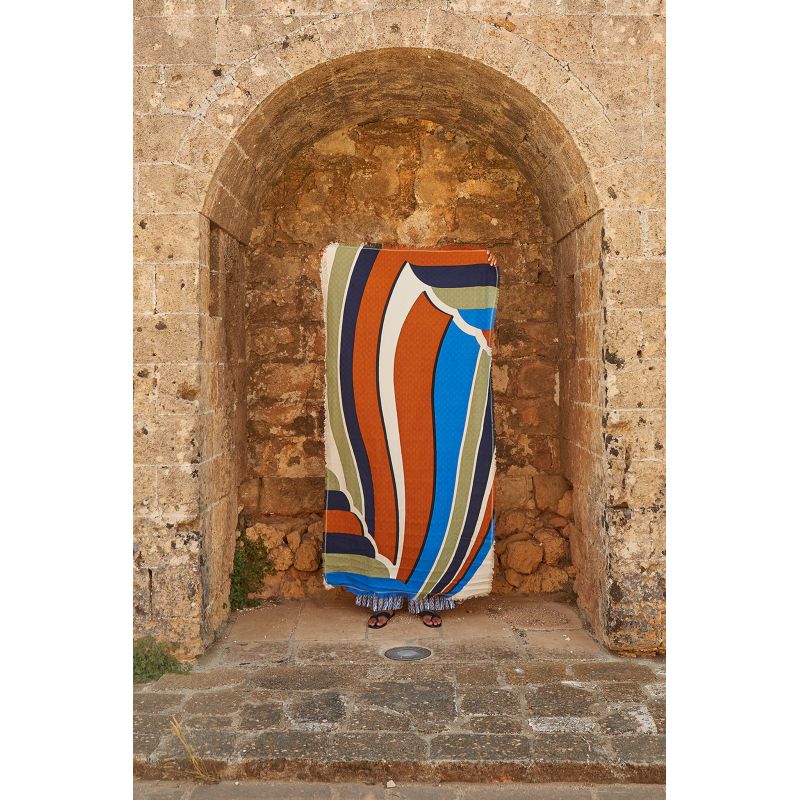 Blue La Vague Beach Towel