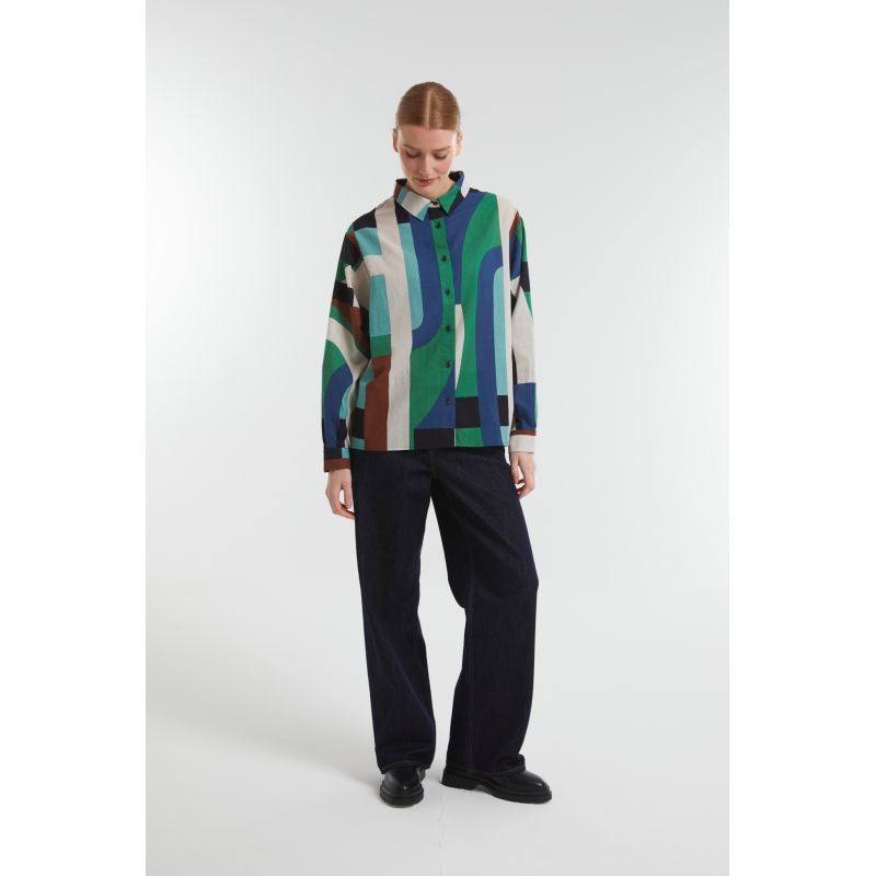 Blue Green Rosalie Supersonic Shirt