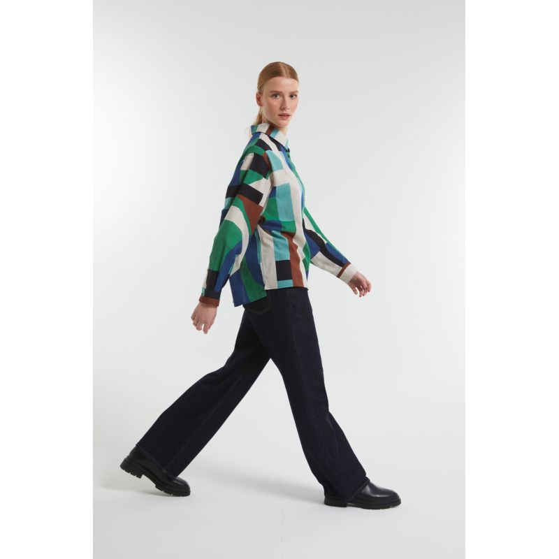 Blue Green Rosalie Supersonic Shirt