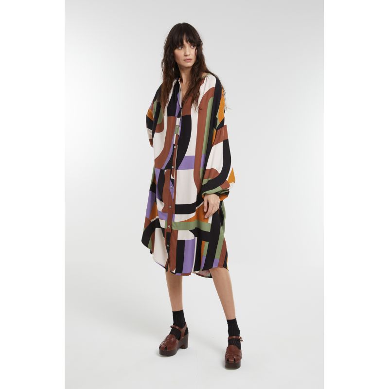 Brown Purple Paradis Supersonic Dress