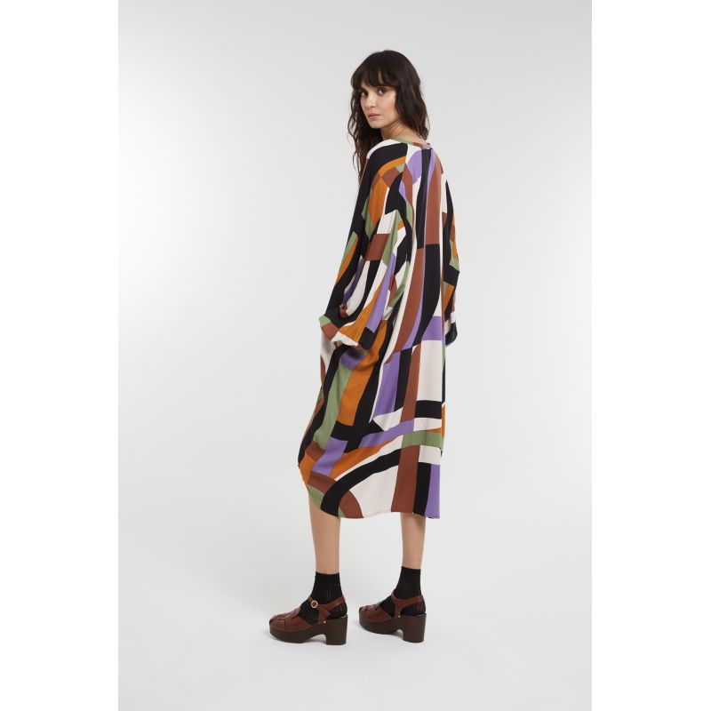 Brown Purple Paradis Supersonic Dress