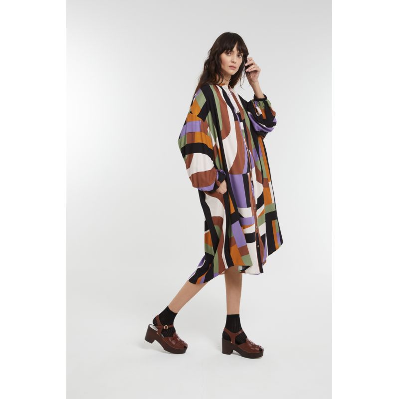 Brown Purple Paradis Supersonic Dress