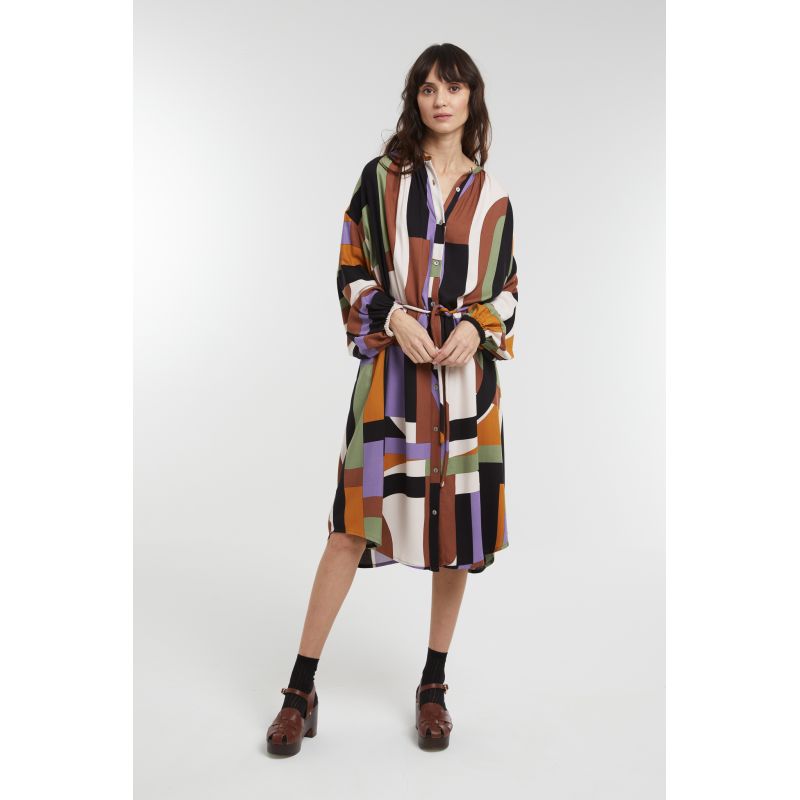 Brown Purple Paradis Supersonic Dress