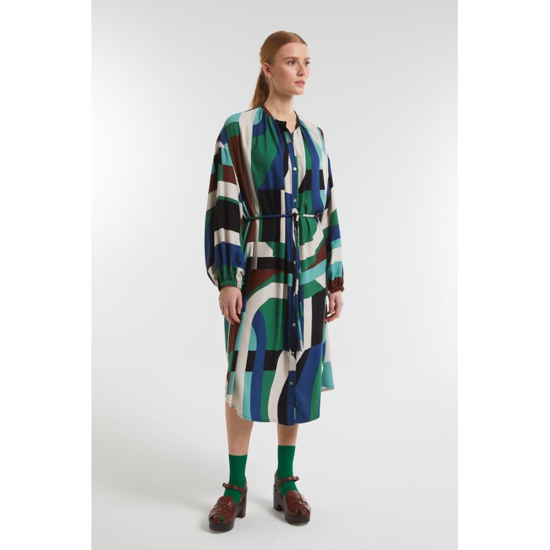 Blue Green Paradis Supersonic Dress