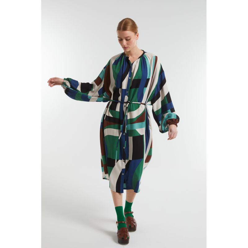 Blue Green Paradis Supersonic Dress