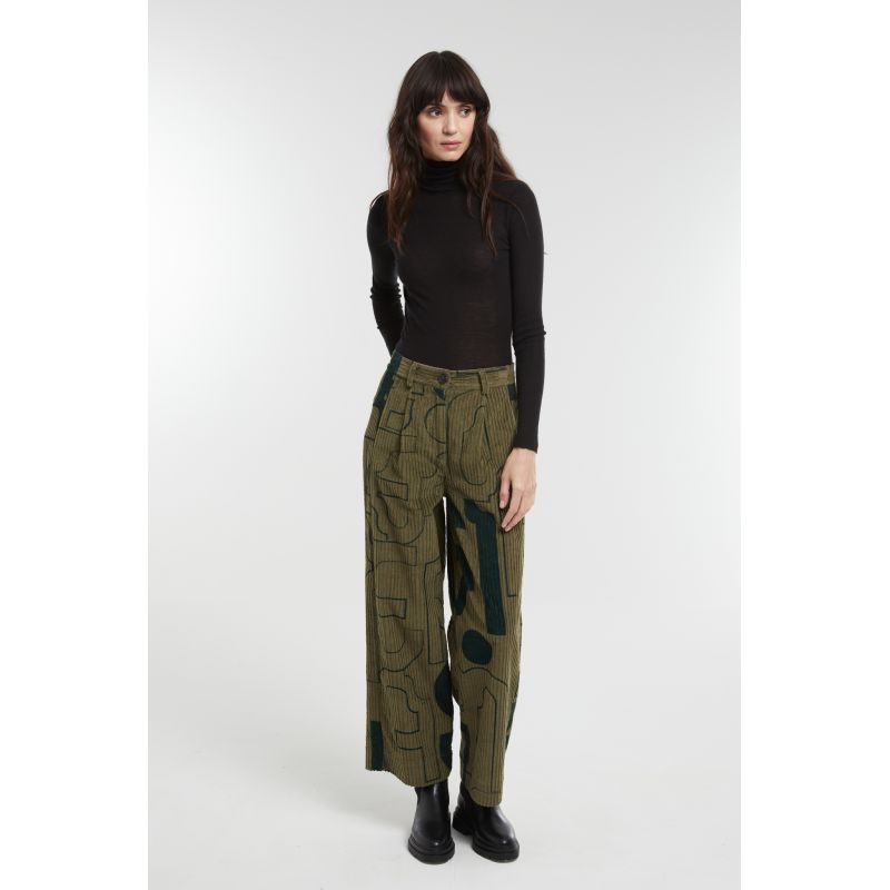 Bicolor Khaki Victor Lyrique Pants