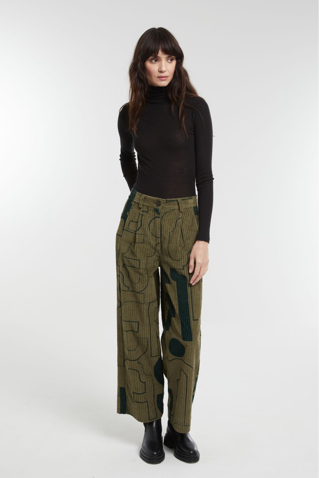 Bicolor Khaki Victor Lyrique Pants