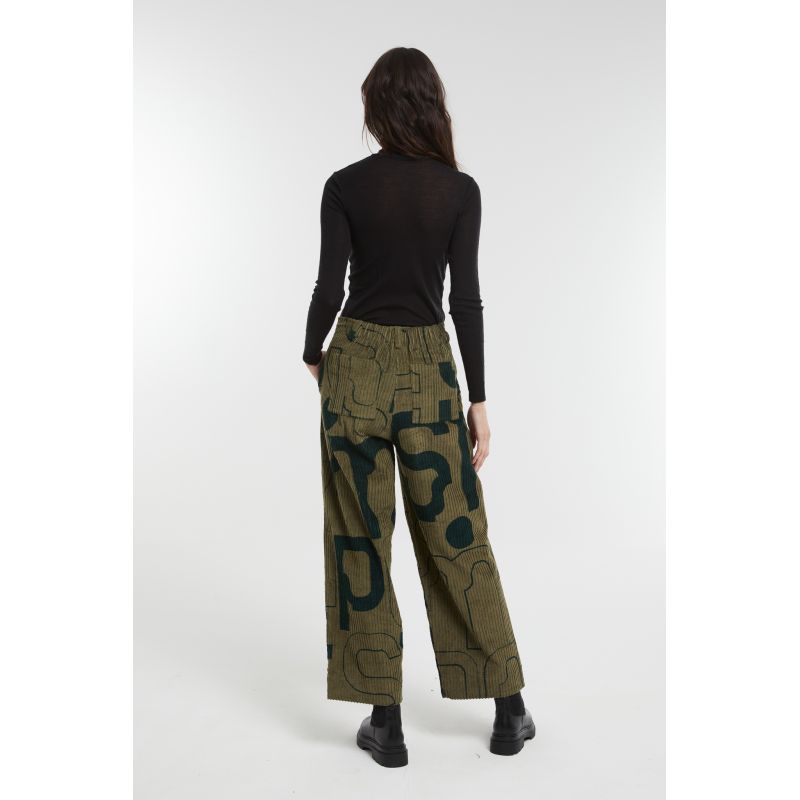 Bicolor Khaki Victor Lyrique Pants