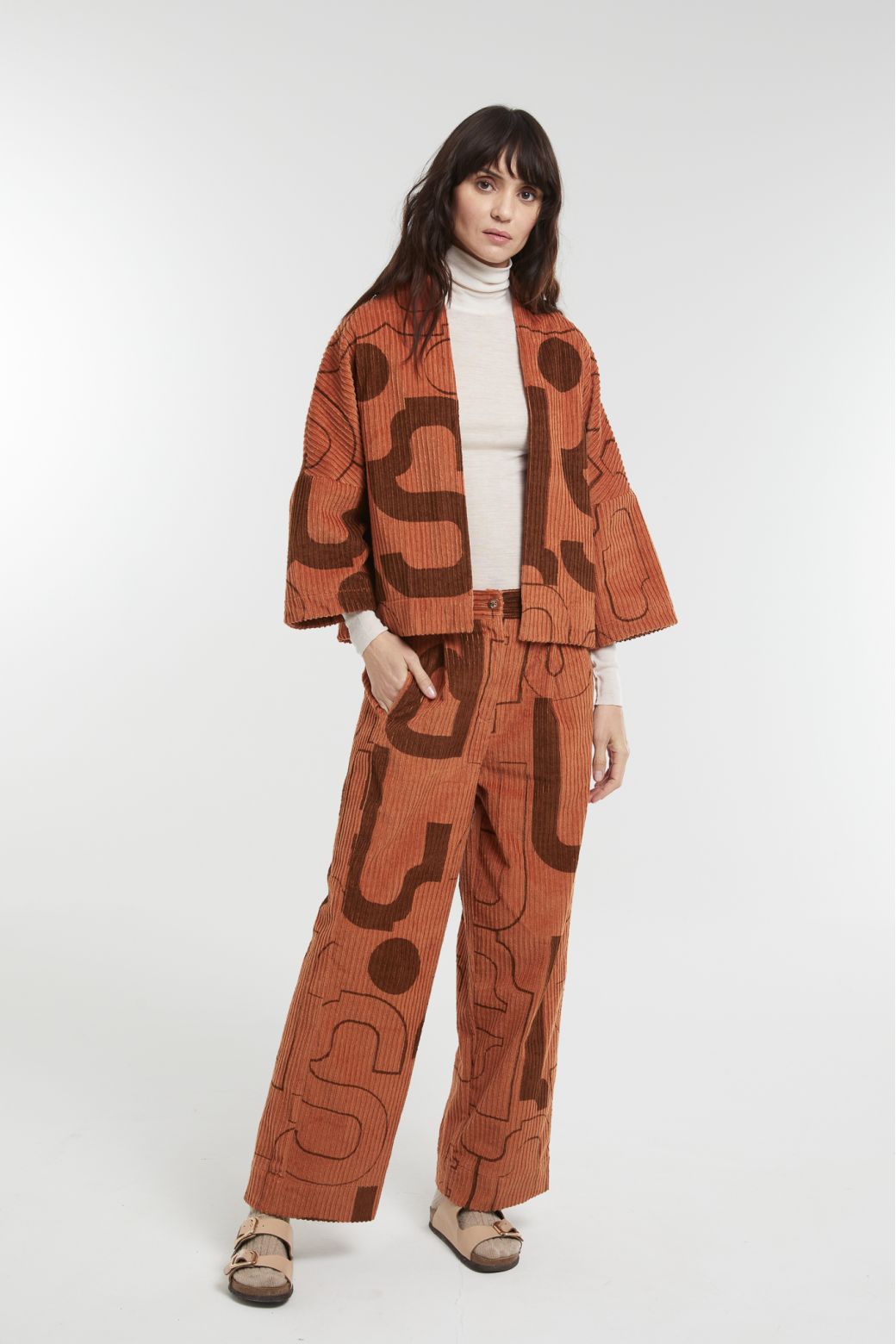 Bicolor Tan Victor Lyrique Pants