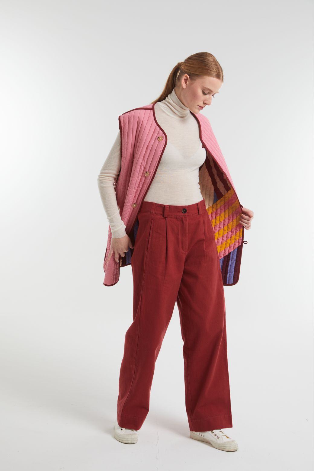 Burgundy Victor Alna Pants