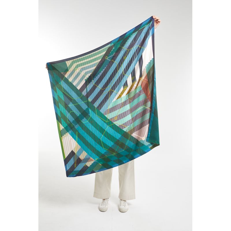 Blue GreenDédale Scarf