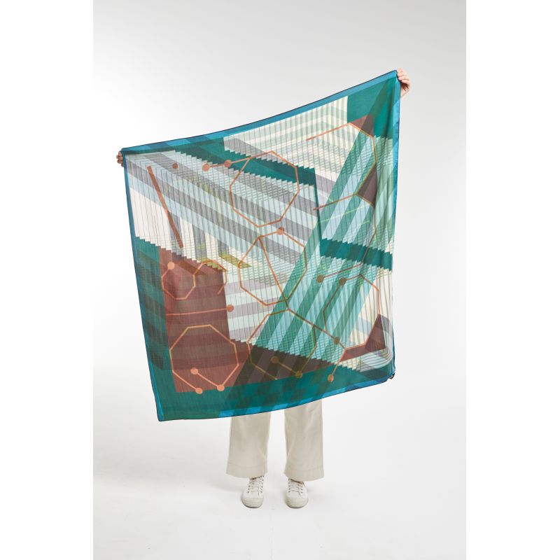 Blue GreenDédale Scarf