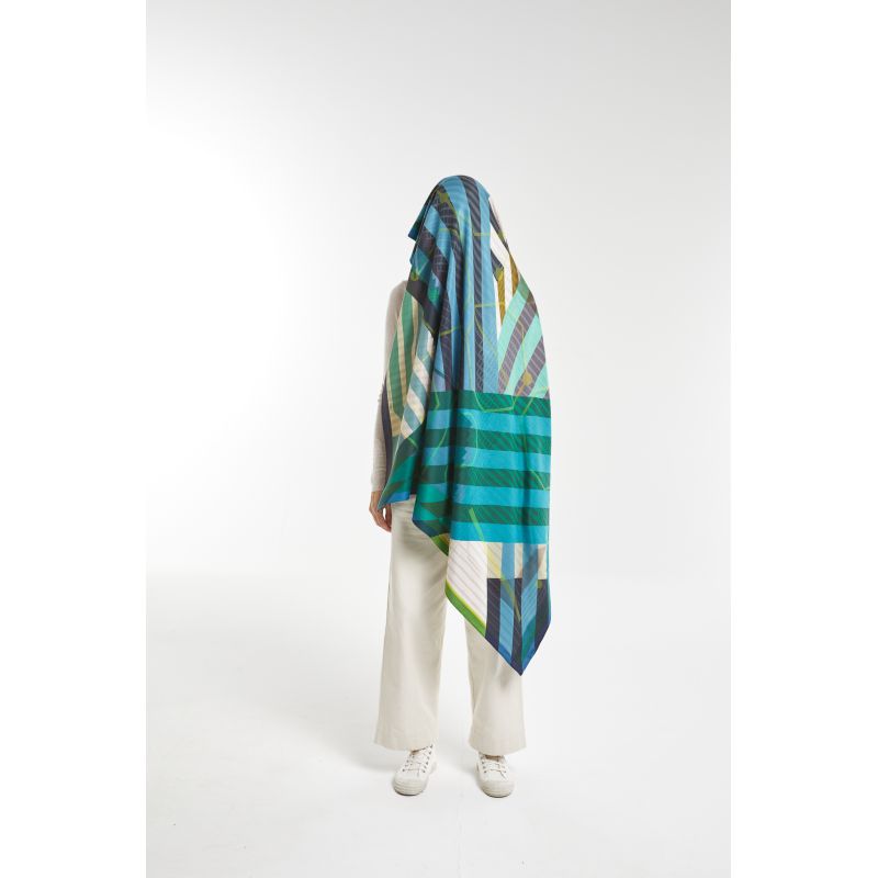 Blue GreenDédale Scarf