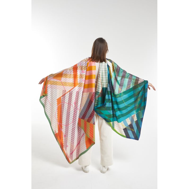 Blue GreenDédale Scarf