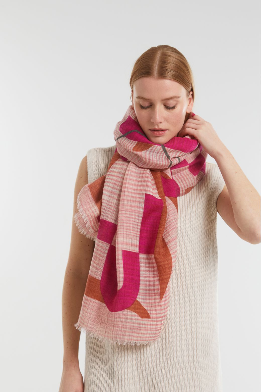 Bright PinkSigne Scarf