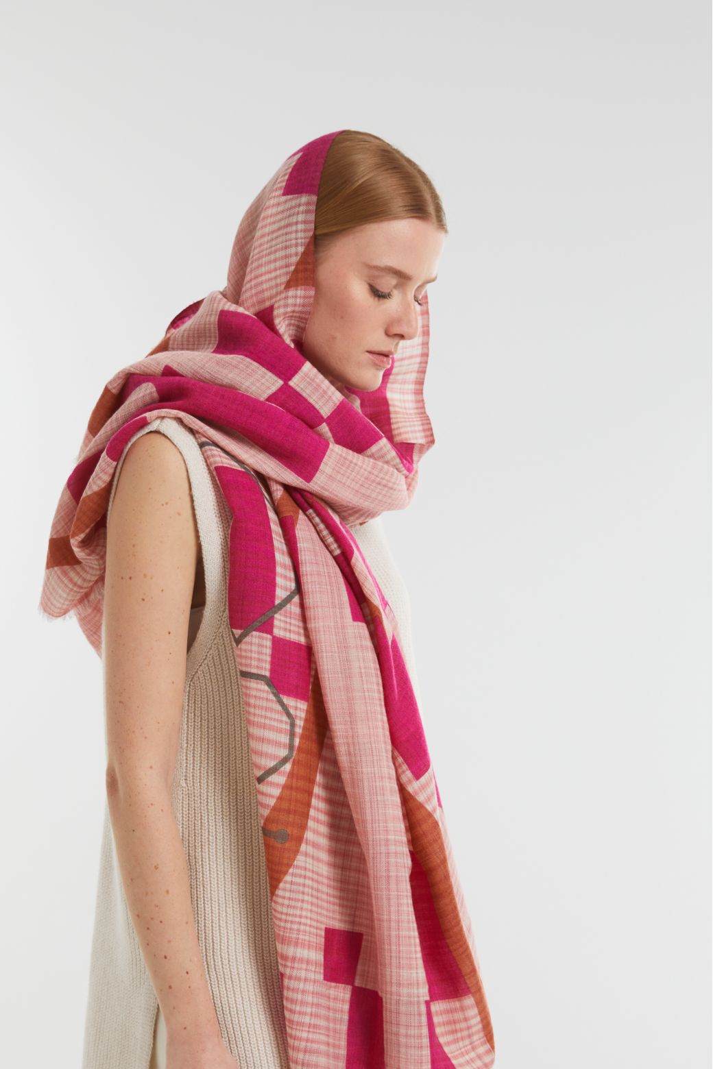 Bright PinkSigne Scarf