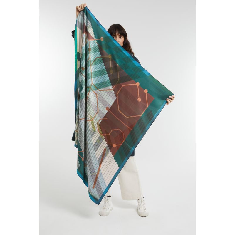 Blue GreenDédale Scarf
