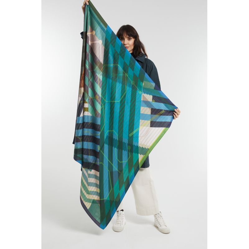 Blue GreenDédale Scarf