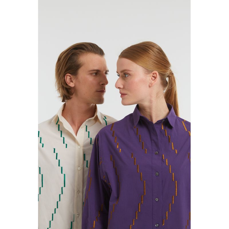 Purple Rosalie Calder Shirt