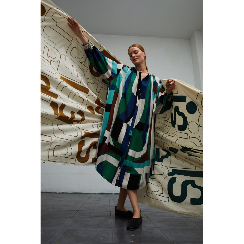 Blue Green Paradis Supersonic Dress