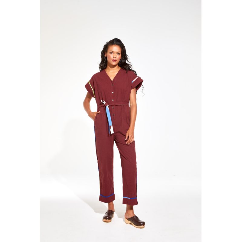 Mony Melodie Burgundy Jumpsuit