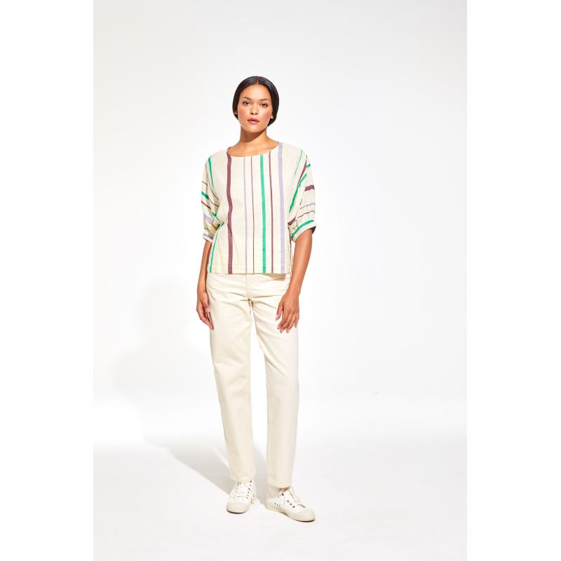 Top Nicole Praia Ecru