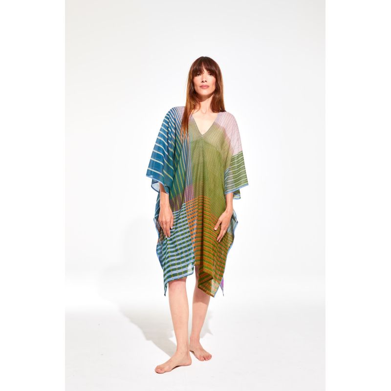 Jason Vibrant Blue Purple Short Beach Dress