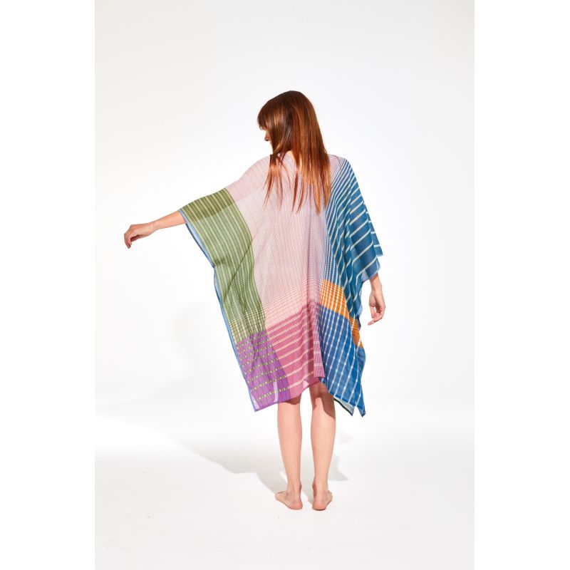 Jason Vibrant Blue Purple Short Beach Dress