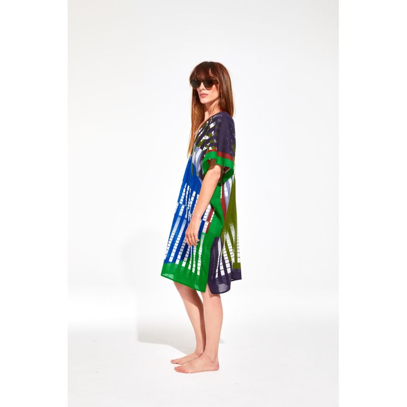 Elia Phoenix Blue Purple Short Beach Dress