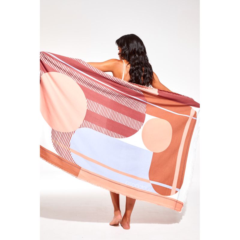 Drap De Plage Abstract Rose