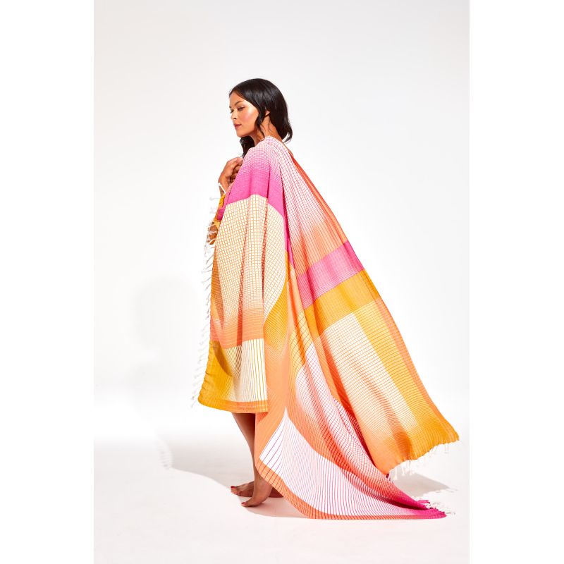 Drap De Plage Echo Rose