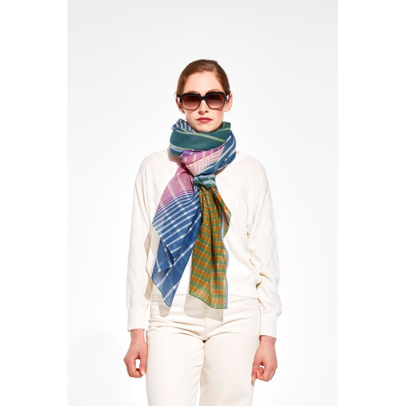 Foulard Vibrant Bleu Violet