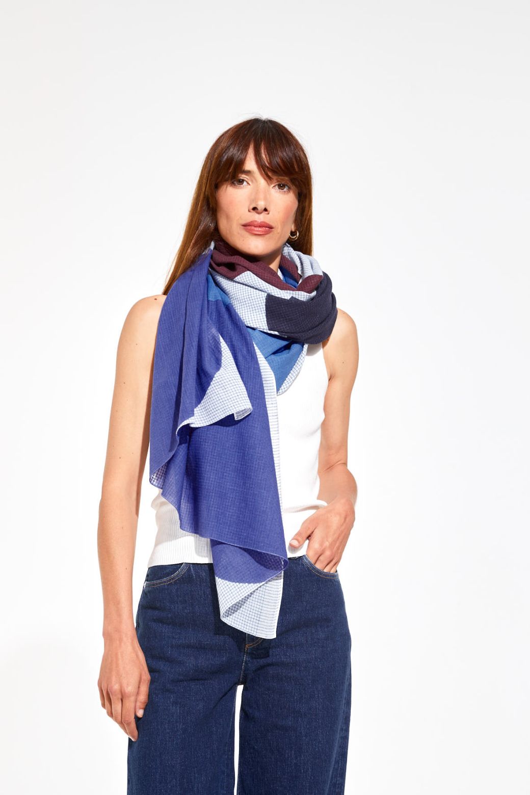 Foulard Galet Bleu