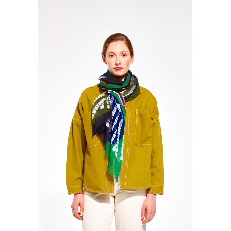Foulard Phoenix Bleu Vert