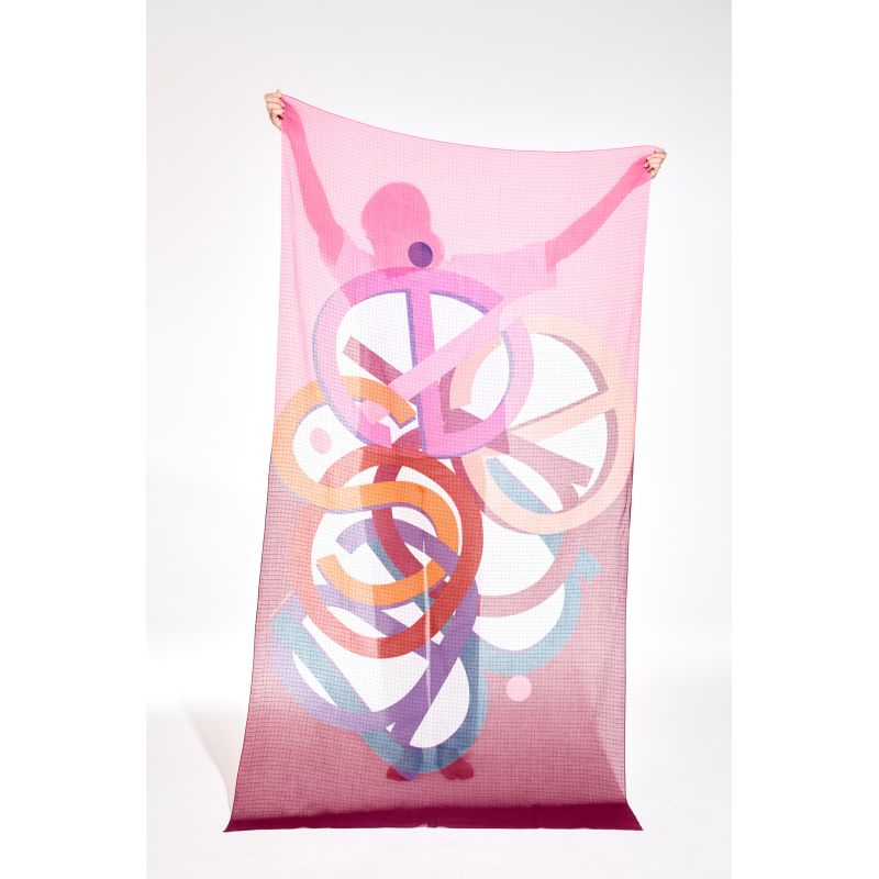 Icone Burgundy Pink Scarf