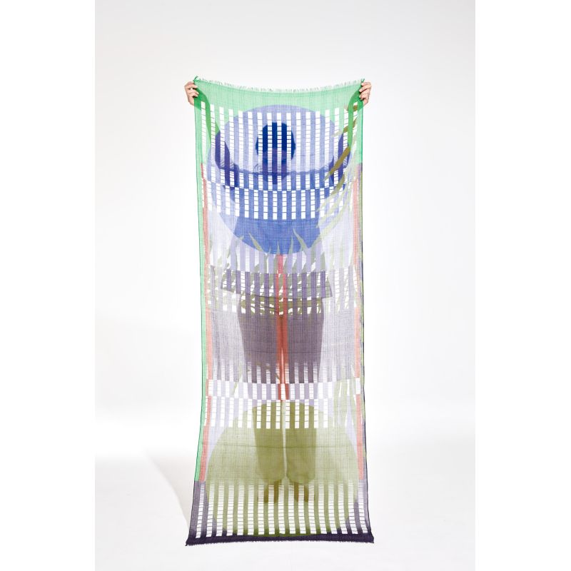 Foulard Phoenix Bleu Vert